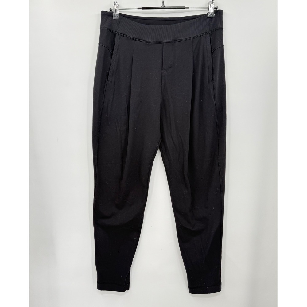 Lululemon Athletica Black Studio Pant Jogger Crop Athleisure‎ Size 6